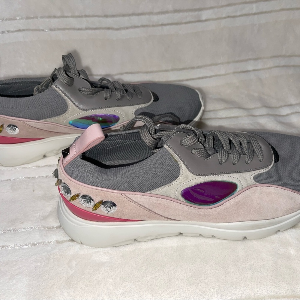 EUC Valentino Garavani Heroes Embellished Sneakers Size 40.5 - Picture 6 of 10
